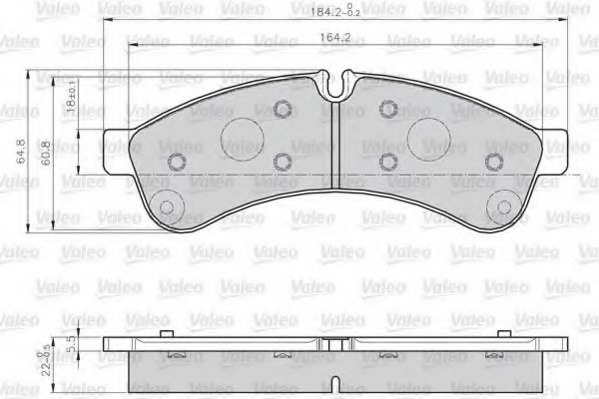 VALEO 872231 Brake Pad Set, disc brake